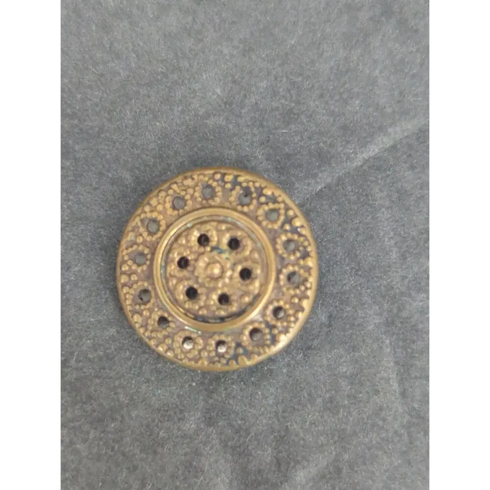 LOT S of 10 Antique Vintage Victorian Brass Mixed Materials Buttons ESTATE FIND